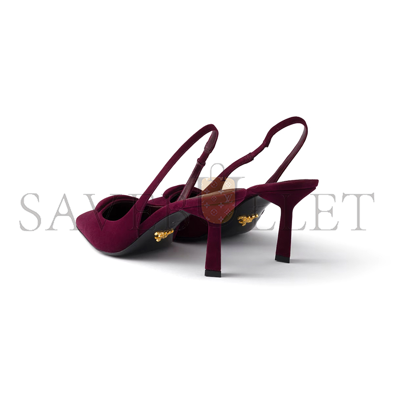 Pra*a suede slingback pumps 1i901m